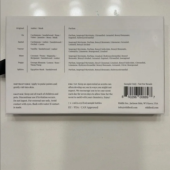 Riddle Oil Discovery Set - Picture 3 of 3